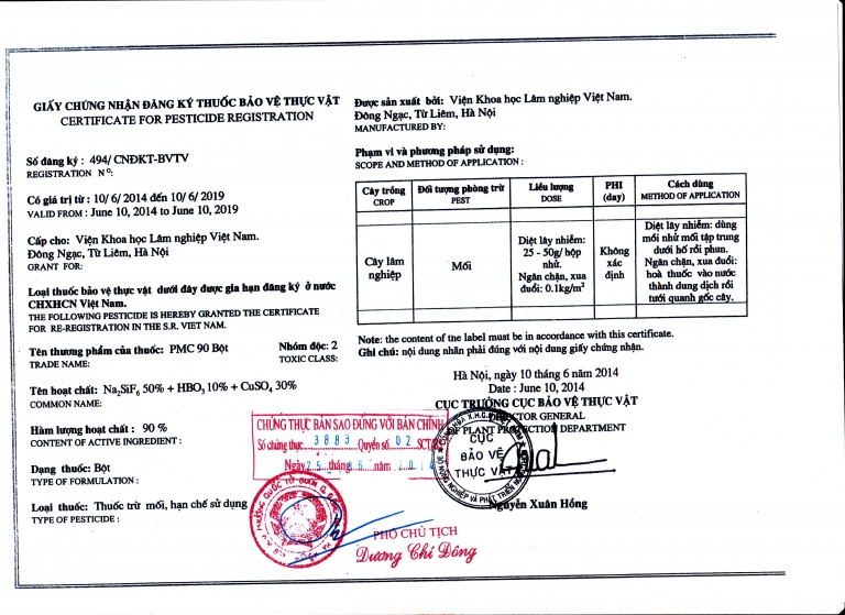 giá thuốc diệt mối