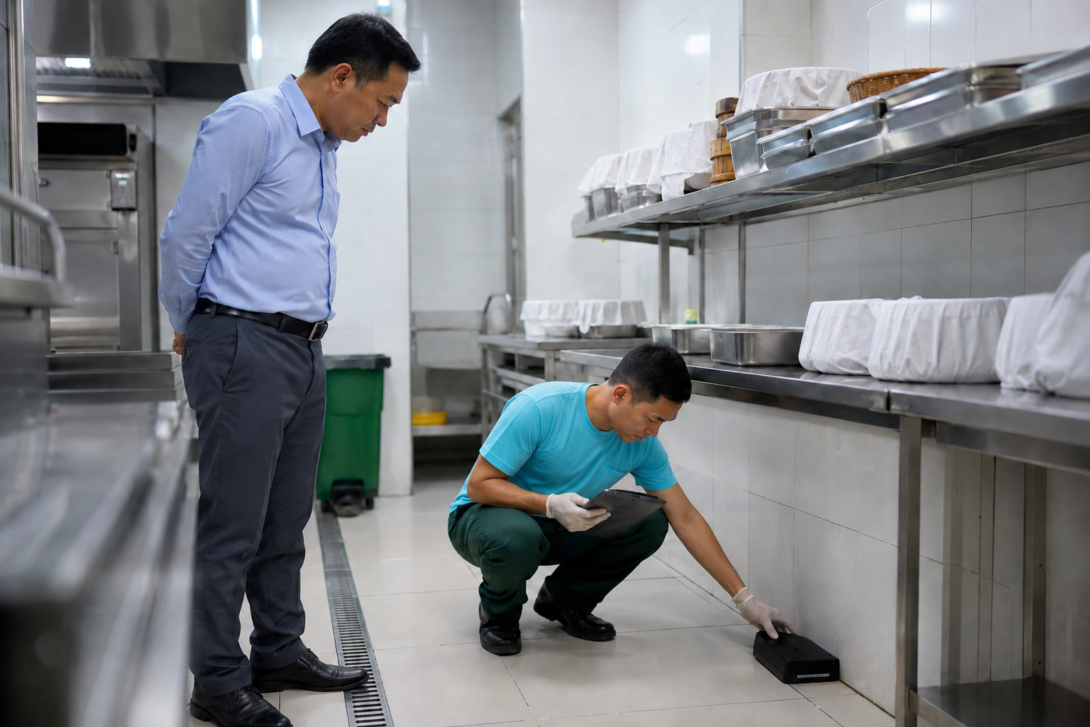 Kiểm tra bẫy côn trùng 